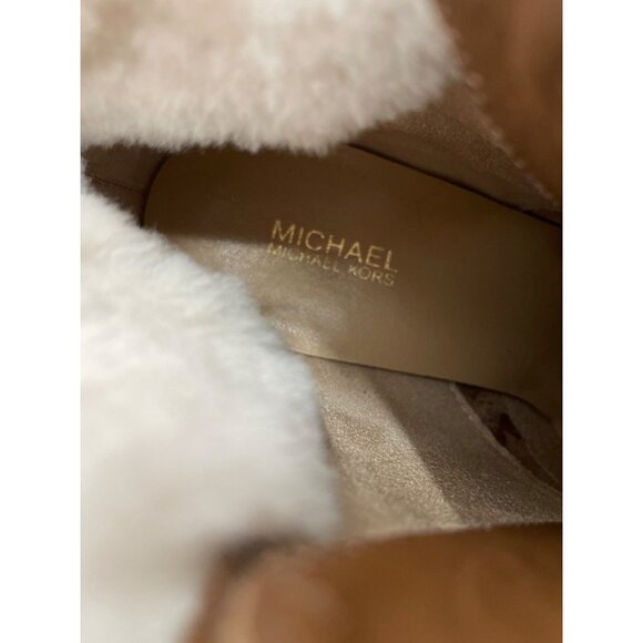 NEW Michael Michael Kors Carrigan Wedge Lace-Up Booties Boots Womens 7.5M - Picture 2 of 8